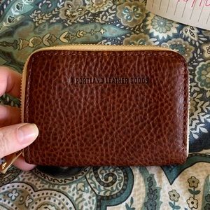 Portland Leather Goods small zip wallet in Sedona leather